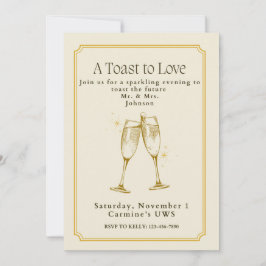 A Toast to Love Engagement Party Invitation Einladung