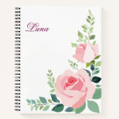 A Touch of Floral Grace - Stylish Floral Notebook Notizblock (Vorderseite)