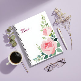 A Touch of Floral Grace - Stylish Floral Notebook Notizblock