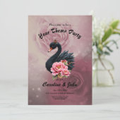 A touch of rose and swan's glow.  einladung (Stehend Vorderseite)