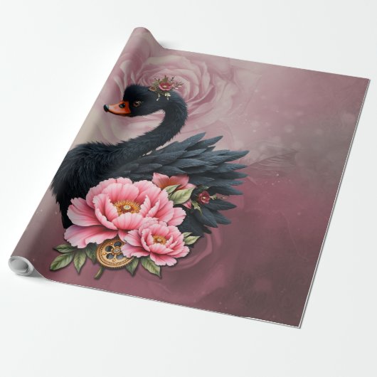 A touch of rose and swan's glow. geschenkpapier (Ungerollt)