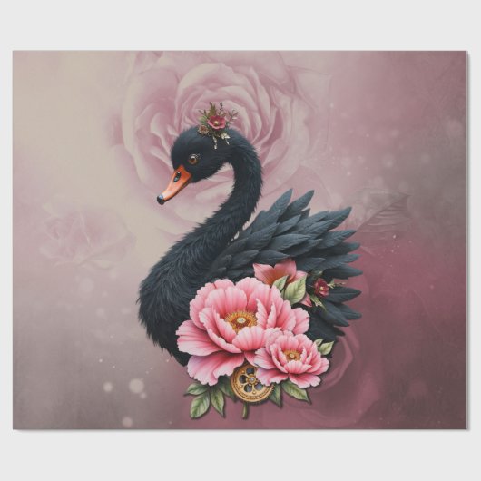 A touch of rose and swan's glow. geschenkpapier (Flach)