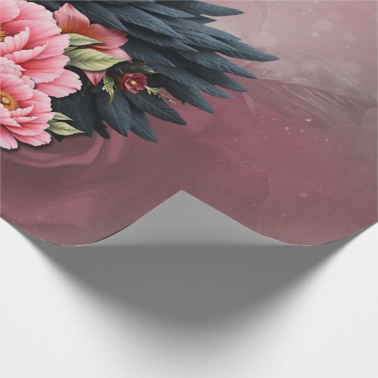 A touch of rose and swan's glow.  geschenkpapier (Ecke)