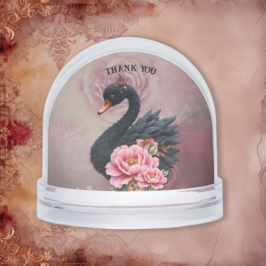 A touch of rose and swan's glow.  schneekugeln