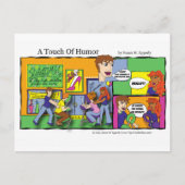 "A Touch Spaß" Massage Comic Mallorca Postkarte (Vorderseite)