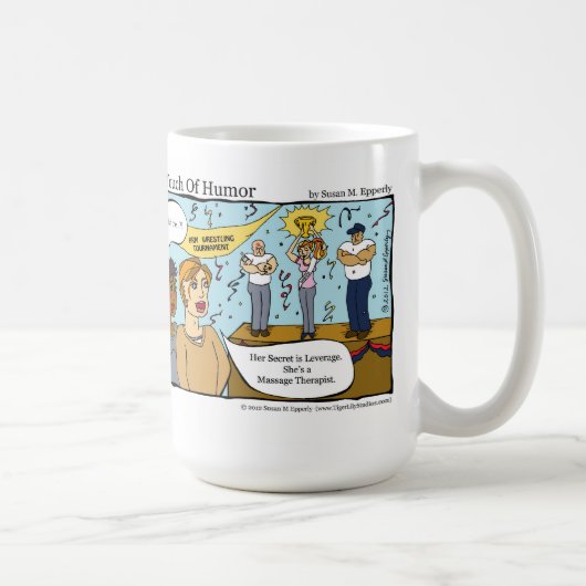 "A Touch Spaß" Massage Therapist Arm Wrestler Kaffeetasse (Rechts)