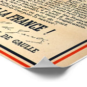 A Tous les Français Poster (Ecke)