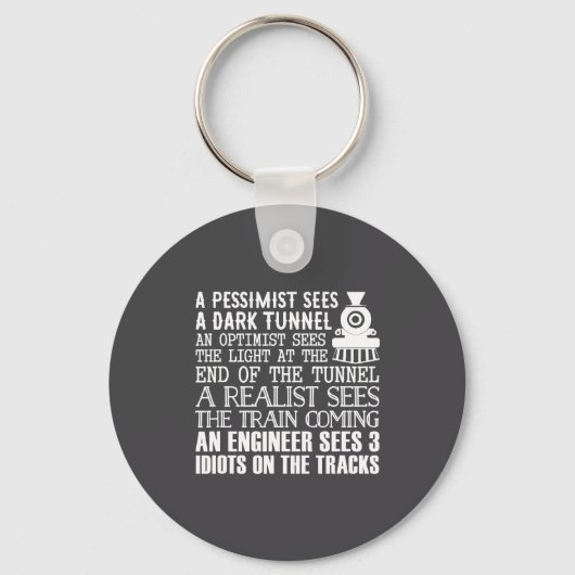 A Train Engineer And 3 Idiots Funny Joke  Schlüsselanhänger (Vorderseite)