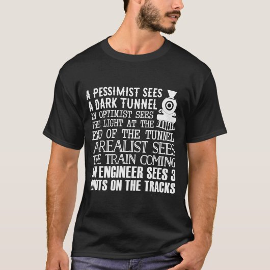 A Train Engineer And 3 Idiots Funny Joke  T-Shirt (Vorderseite)