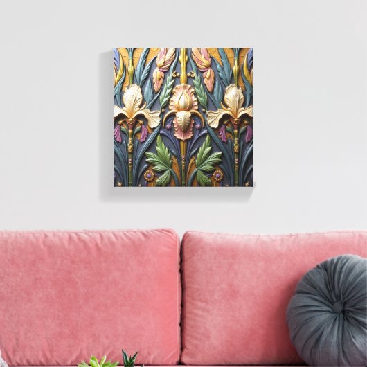 A Trio of Irises Leinwanddruck (Insitu (Wohnzimmer))