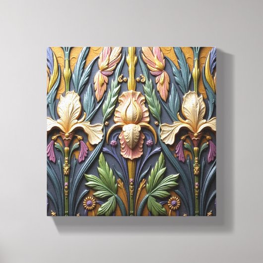 A Trio of Irises Leinwanddruck (Vorderseite)