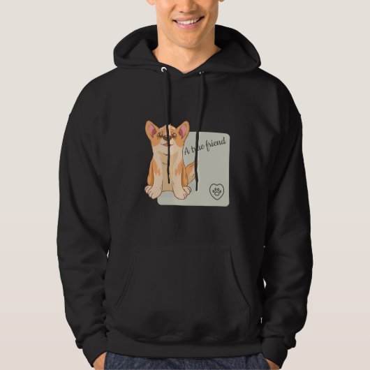 A True Friend Welsh Corgi Hoodie (Vorderseite)