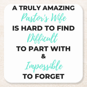 A Truly Amazing Pastor's Wife is Hard To Find bl Rechteckiger Pappuntersetzer