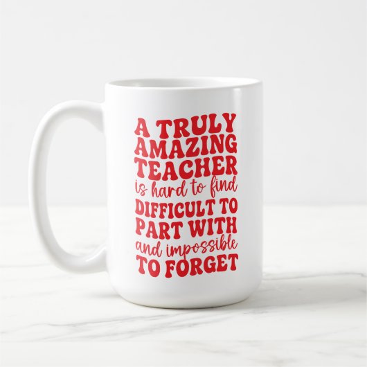 A Truly Amazing Teacher is Hard to Find Apple Kaffeetasse (Links)