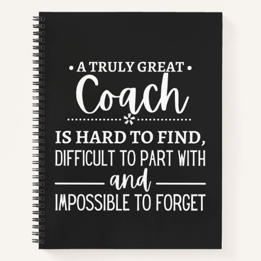 A Truly Great Coach is hard find Notizblock (Vorderseite)