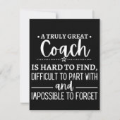 A Truly Great Coach is hard find Save The Date (Vorderseite)