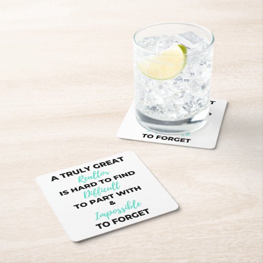 A Truly Great Realtor Is Hard To Find 2 Rechteckiger Pappuntersetzer (Vor Ort)