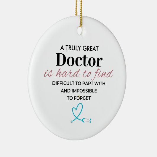 A Truly GreatA Truly Great Doctor – Personalized Keramik Ornament (Rechts)