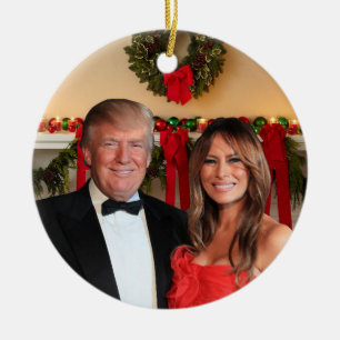 A Trump Christmas: Donald and Melania Keramik Ornament