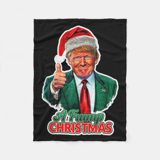 A Trump Christmas Tank Top  Fleecedecke (Vorderseite)
