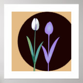 A tulip and its shadow — but with a twist. poster (Vorne)