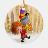 A Tumble of Gifts and Giggles Keramik Ornament (Vorne)