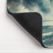A Turbulent Ocean Scene Old Photograph Mousepad (Ecke)
