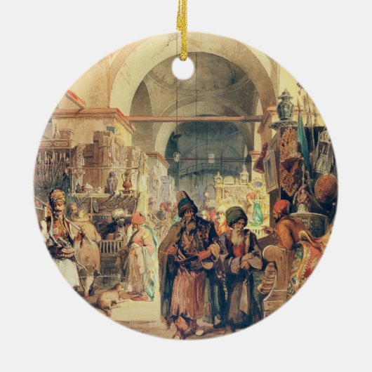 A Turkish Bazaar, 1854 (pencil & w/c on paper) Keramik Ornament (Hinten)