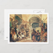 A Turkish Bazaar, 1854 (pencil & w/c on paper) Postkarte (Vorne/Hinten)