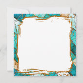 A Turquoise and Gold Dragon Mystical Karte (Rückseite)