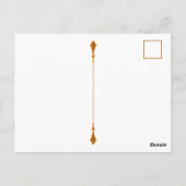 A Turquoise and Gold Dragon Mystical Postkarte (Rückseite)