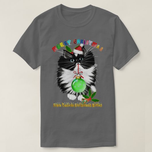 A Tuxedo Kitten Christmas T-Shirt (Design vorne)