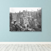 A Two Gun Battery während des Krimkriegs, c.1855 Leinwanddruck (Insitu (Holzboden))