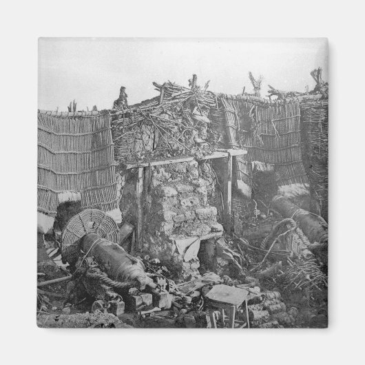 A Two Gun Battery während des Krimkriegs, c.1855 Magnet (Vorne)