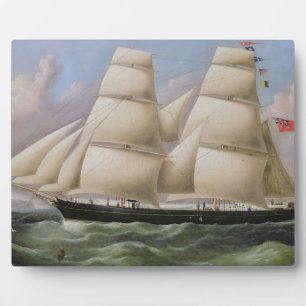 A Two Masted Schooner off Dover (oil on canvas) Fotoplatte