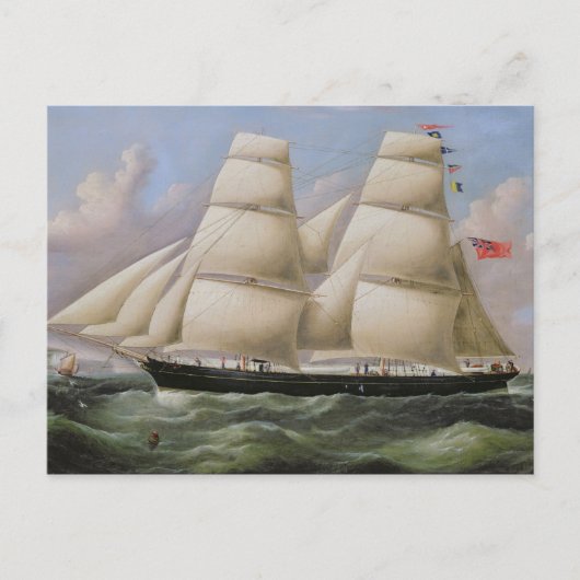 A Two Masted Schooner off Dover (Öl auf Leinwand) Postkarte (Vorderseite)
