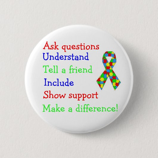 A~U~T~I~S~M Knopf! Button (Vorderseite)