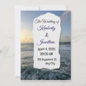 A unique beach wedding invitation einladung (Vorderseite)