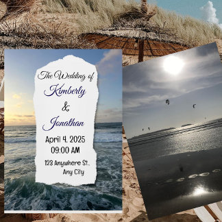 A unique beach wedding invitation  einladung