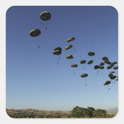 A US Air Force C-17 Globemaster III 2 Quadratischer Aufkleber (Vorderseite)