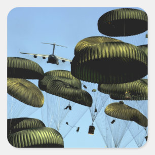 A US Air Force C-17 Globemaster III Quadratischer Aufkleber