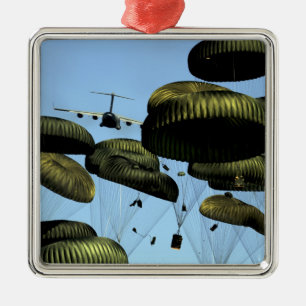 A US Air Force C-17 Globemaster III Silbernes Ornament