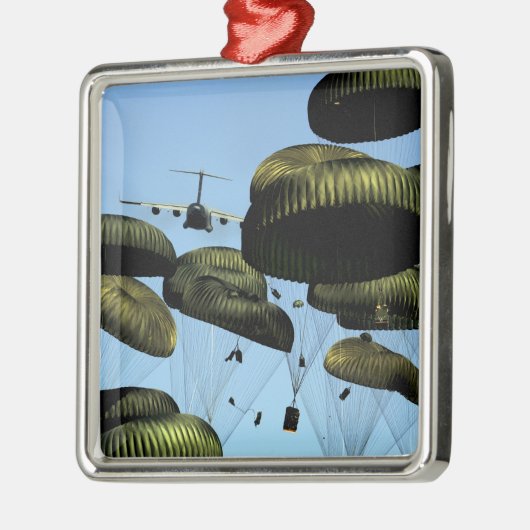 A US Air Force C-17 Globemaster III Silbernes Ornament (Links)