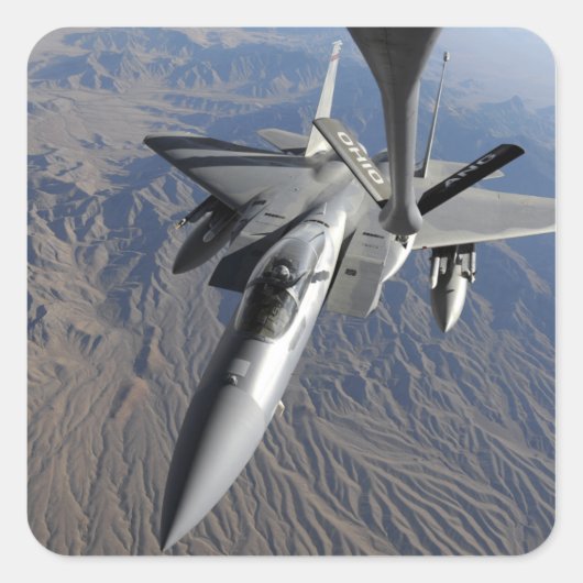 A US Air Force F-15 Eagle Quadratischer Aufkleber (Vorderseite)