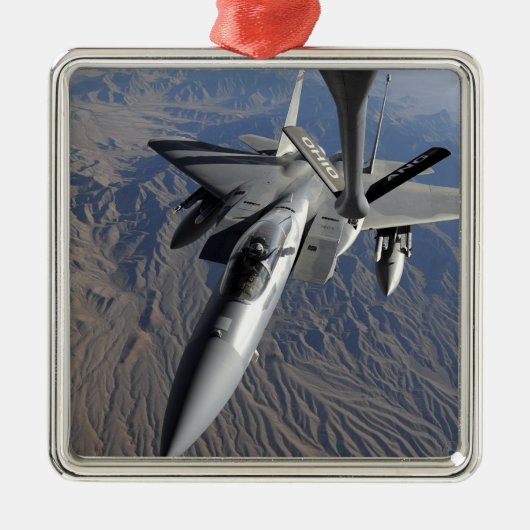 A US Air Force F-15 Eagle Silbernes Ornament (Vorne)
