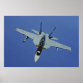 A US Navy F/A-18F Super Hornet im Flug Poster (Vorne)