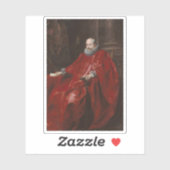 A. van Dyck - Portrait von Agostino Pallavicini Aufkleber (Blatt)