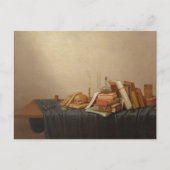 A Vanitas mit Büchern und Schädel | Gerrit van Vuc Postkarte (Vorderseite)
