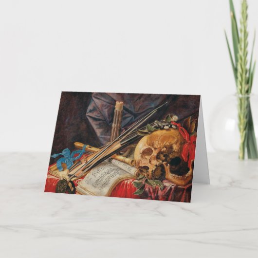 A Vanitas Still Life | Simon Renard de Saint-André Karte (Vorderseite)