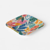 A variety of leaves and flower Birthday or Shower  Pappteller (Gewinkelt)